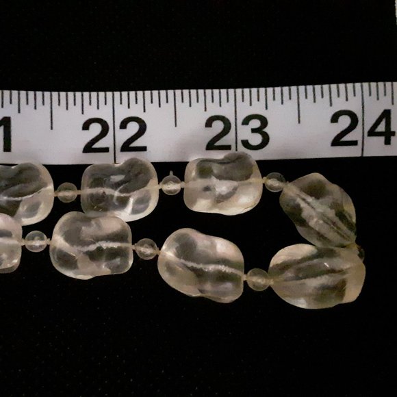 Vintage German Necklace Clear Lucite - Picture 4 of 4